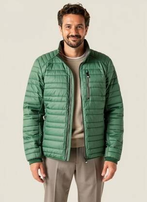 Doudoune manches longues sans capuche vert CALAMAR homme