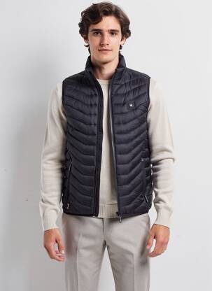 Doudoune poches sans capuche noir NORTH VALLEY homme