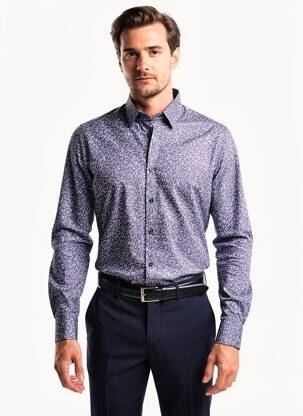 Chemise manches longues manches longues bleu MARVELIS homme