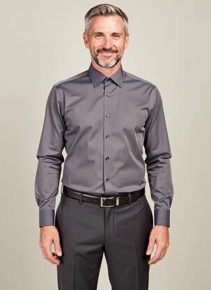 Chemise manches longues imprimé fantaisie gris MARVELIS homme