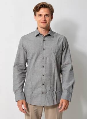 Chemise manches longues imprimé fantaisie gris REDMOND homme