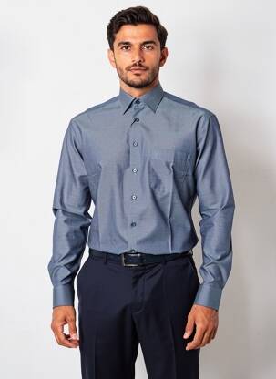 Chemise manches longues imprimé fantaisie bleu MARVELIS homme