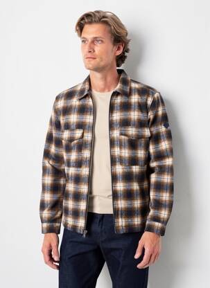 Veste casual finition intérieure fourrure synthétique marron TIFFOSI homme