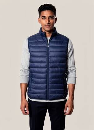 Doudoune poches sans capuche bleu TIFFOSI homme
