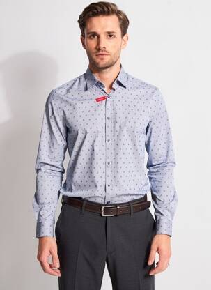 Chemise manches longues imprimé fantaisie bleu MARVELIS homme