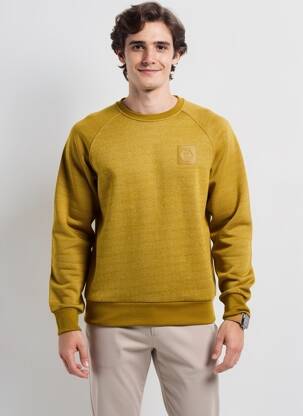 Sweat-shirt stretch manches longues vert NO EXCESS homme