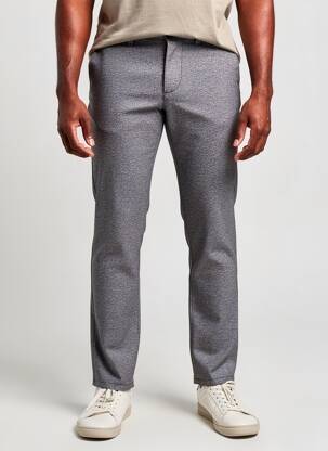 Pantalon chino tissage chiné taille normale gris LCDN homme