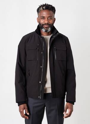 Blouson fermeture zippée sous rabat pressionné noir DAYTONA homme