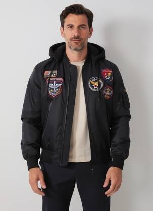 Blouson capuche noir DAYTONA homme