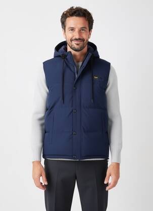 Doudoune poches a capuche bleu DAYTONA homme