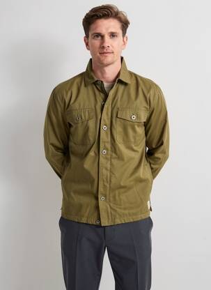 Veste casual fermeture boutonnée sur le devant vert IRON AND RESIN homme