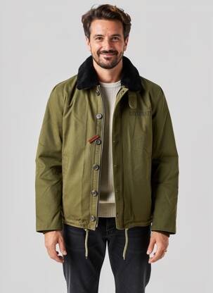 Blouson finition intérieure doublure imprimée vert DAYTONA homme