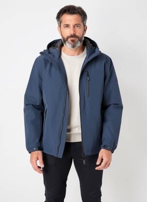 Parka manches longues a capuche bleu DAYTONA homme