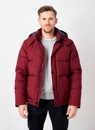 Doudoune manches longues a capuche rouge DAYTONA homme