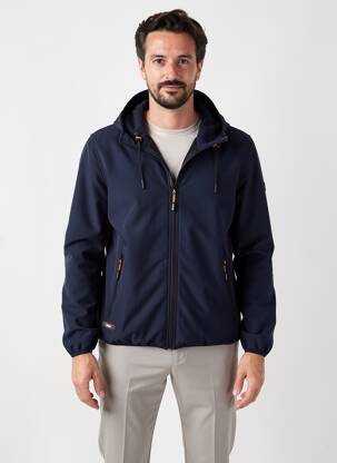 Coupe-vent finition intérieure doublure satiné a capuche bleu DAYTONA homme