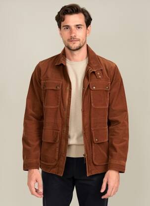 Veste casual finition intérieure doublée marron DAYTONA homme