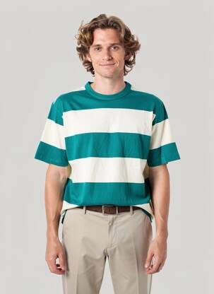 T-shirt stretch manches courtes vert IRON AND RESIN homme