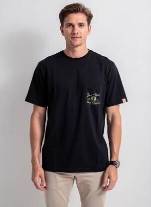 T-shirt stretch manches courtes noir IRON AND RESIN homme