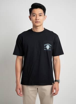 T-shirt stretch manches courtes noir IRON AND RESIN homme