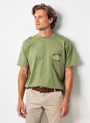 T-shirt bio manches courtes vert IRON AND RESIN homme
