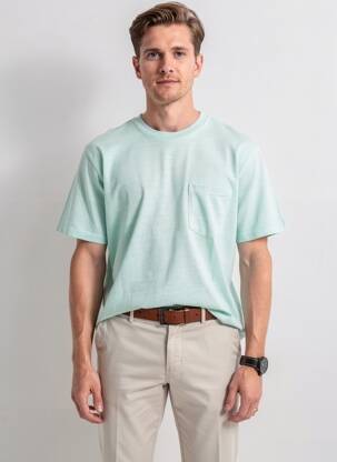T-shirt stretch manches courtes bleu IRON AND RESIN homme