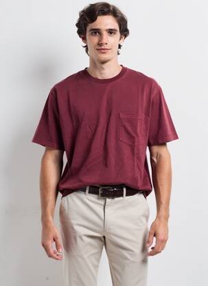 T-shirt stretch manches courtes rouge IRON AND RESIN homme
