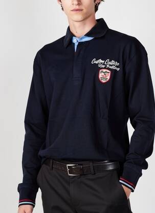 Polo manches longues manches longues noir DAYTONA homme