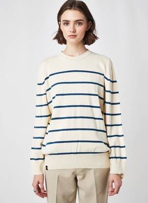 Pull col rond manches longues beige DAYTONA homme