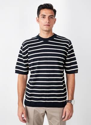 T-shirt coupe cintrée manches courtes noir DAYTONA homme