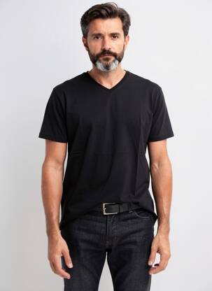 T-shirt coupe cintrée manches courtes noir DAYTONA homme