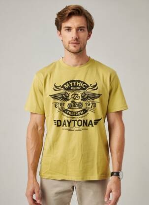 T-shirt stretch manches courtes vert DAYTONA homme