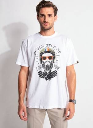 T-shirt stretch manches courtes blanc DAYTONA homme