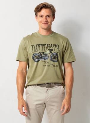 T-shirt stretch manches longues vert DAYTONA homme