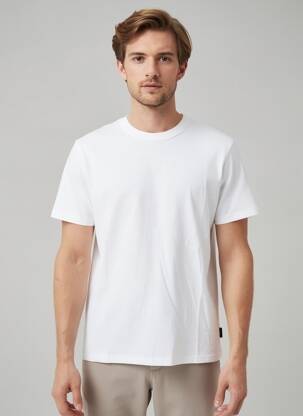 T-shirt coupe cintrée manches courtes blanc DAYTONA homme