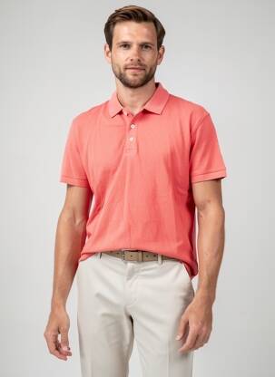 Polo coupe cintrée manches courtes rose DAYTONA homme