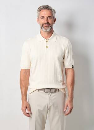 Polo stretch manches courtes beige DAYTONA homme