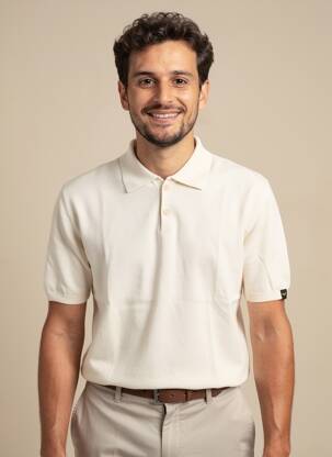 Polo stretch manches courtes beige DAYTONA homme