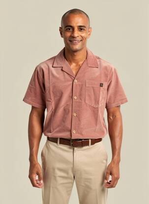 Chemise manches courtes poches rose DAYTONA homme