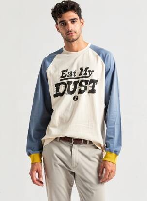 T-shirt coupe cintrée manches longues bleu IRON AND RESIN homme