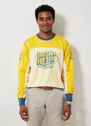 T-shirt coupe cintrée manches longues jaune IRON AND RESIN homme