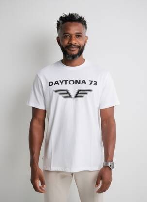 T-shirt coupe cintrée manches courtes blanc DAYTONA homme