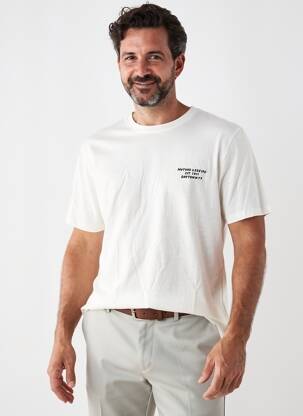 T-shirt coupe cintrée manches courtes beige DAYTONA homme