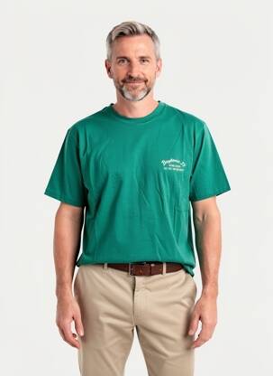 T-shirt coupe cintrée manches courtes vert DAYTONA homme