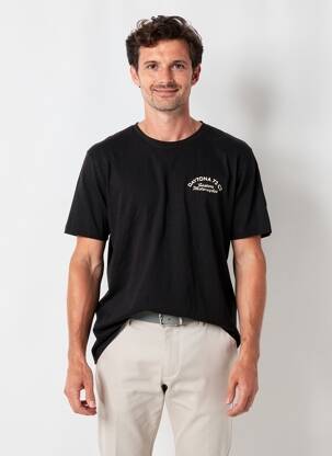 T-shirt coupe droite manches courtes noir DAYTONA homme