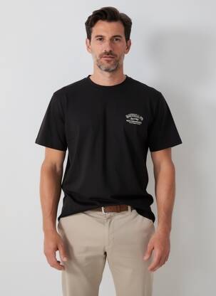 T-shirt coupe droite manches courtes noir DAYTONA homme