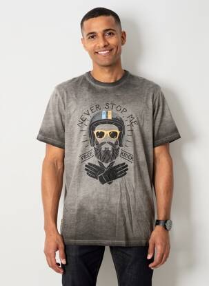 T-shirt stretch manches courtes gris DAYTONA homme