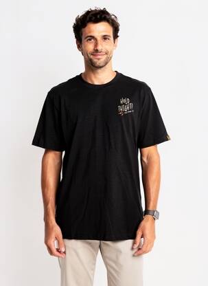 T-shirt coupe droite manches courtes noir DAYTONA homme