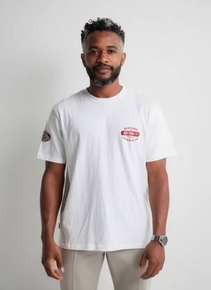T-shirt coupe droite manches courtes blanc DAYTONA homme