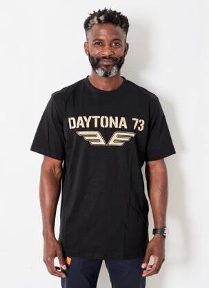 T-shirt coupe droite manches courtes noir DAYTONA homme