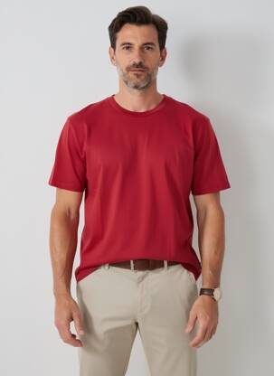 T-shirt coupe droite manches courtes rouge fonce DAYTONA homme